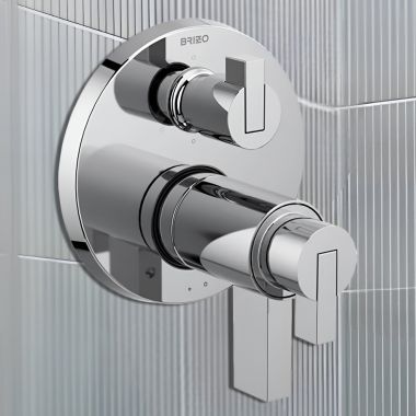 Click here to see Brizo T75635-PCLHP Brizo Litze TempAssure Thermostatic Valve Trim with 6-Function Diverter Trim, Polished Chrome - T75635-PCLHP