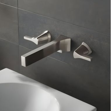 Click here to see Delta T3574LF-SSWL Delta Zura Wall-Mount Stainless Lavatory Faucet for 8