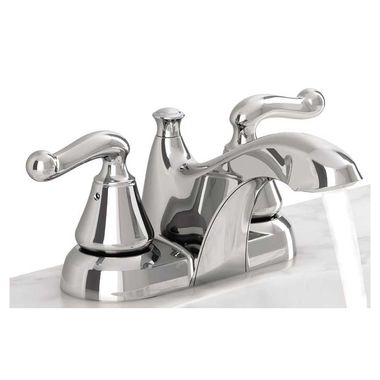 Click here to see American Standard 9046200.002 American Standard Winthrop Two-Handle Centerset Chrome Bathroom Faucet with Speed Connect Drain, 1.5 GPM, Lever Handles - 9046.200.002