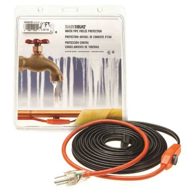 Click here to see Easyheat AHB-016A Easy Heat AHB Pipe Heating Cable With Thermostat, 1 in, 6 ft, 120 VAC, 0.4 A, 42 W