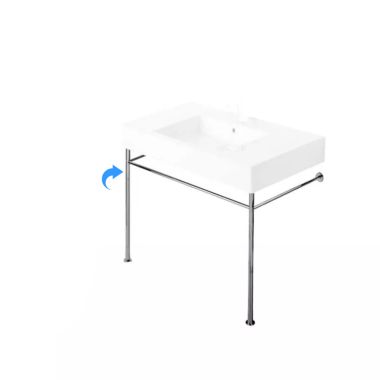 Click here to see Duravit 0030721000 Duravit 0030721000 Vero Metal Console for Bathroom Sink 032910 with Adjustable Height in Chrome