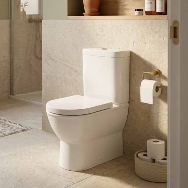 Click here to see Duravit 2138090092 DURAVIT Darling New Dual-Flush Two-Piece Close Coupled Floor Mounted Round Toilet Bowl, White - 2138090092