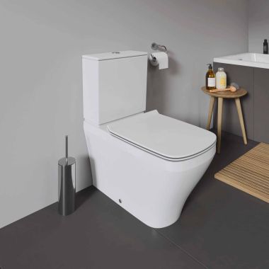 Click here to see  2156090092 DURAVIT DuraStyle Floor-Mounted Close Coupled Elongated Toilet Bowl Only, White - 2156090092