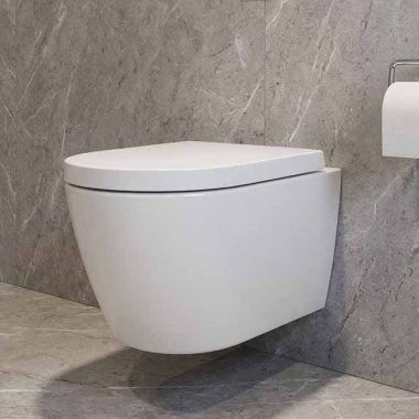 Click here to see  2530090092 Duravit ME by Starck 1.28/0.8 GPF Dual Flush One-Piece Wall Mounted Elongated Toilet, Less Seat, White - 2530090092