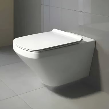 Click here to see  2537090092 DURAVIT DuraStyle 0.8/1.6 GPF Dual Flush One-Piece Wall-Mounted Elongated Toilet, Less Seat, White - 2537090092