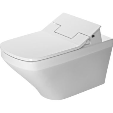 Click here to see Duravit 2542592092 Duravit ME by Starck 22in Dual Flush One-Piece Floor Mounted Rimless Elongated Toilet, With Hygiene Glaze Technology, White - 2542592092