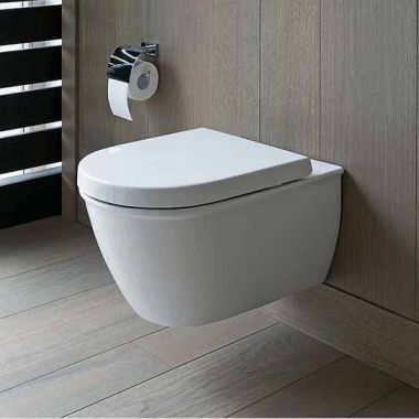 Click here to see  2545090092 DURAVIT Darling New Dual Flush One-Piece Wall Mounted Elongated Toilet, Less Seat, White - 2545090092