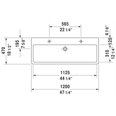 Click here to see Duravit 454120024 Duravit 0454120024 Vero 47 1/4