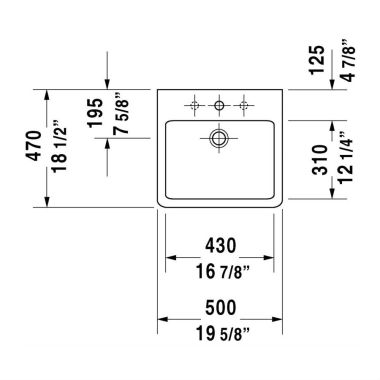 Click here to see Duravit 454500025 Duravit Vero 0454500025 19-5/8