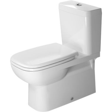Click here to see Duravit 21420920922 Duravit 21420920922 D-Code Dual Flush Two-Piece Close Coupled Floor Mounted Elongated Toilet in White Finish - HygieneGlaze