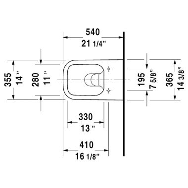 Click here to see Duravit 22220900921 Duravit 22220900921 Happy D.2 Dual Flush One-Piece Wall Mounted Washdown Rimless Elongated Toilet, White