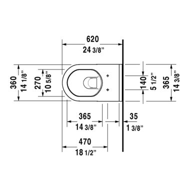 Click here to see Duravit 22260900921 Duravit 22260900921 Starck 3 Dual Flush One-Piece Wall Mounted Elongated Toilet - White