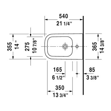 Click here to see Duravit 22581500001 Duravit 22581500001 Happy D.2 Single Hole Wall Mount Bidet in White Finish 