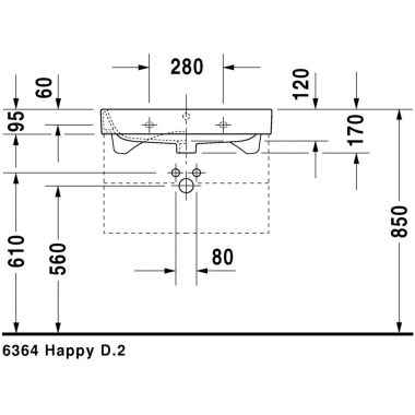 Click here to see Duravit 23186500001 Duravit 23186500001 Happy D.2 25 5/8