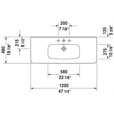 Click here to see Duravit 2320120060 Duravit 2320120060 DuraStyle 47 1/4