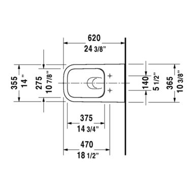 Click here to see Duravit 25500900921 Duravit 25500900921 Happy D.2 Dual Flush One-Piece Wall Mounted Rimless Elongated Toilet - White