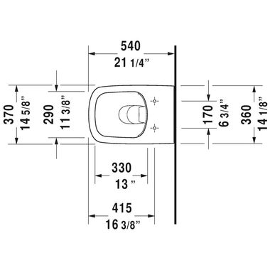 Click here to see Duravit 2551090092 Duravit 2551090092 DuraStyle Dual Flush One-Piece Wall Mounted Rimless Elongated Toilet with Durafix - White