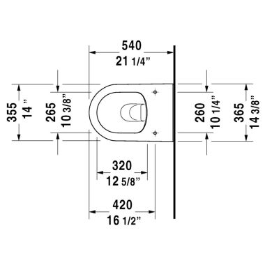 Click here to see Duravit 25570900921 Duravit 25570900921 Darling New Dual Flush One-Piece Wall Mounted Washdown Rimless Elongated Toilet - White