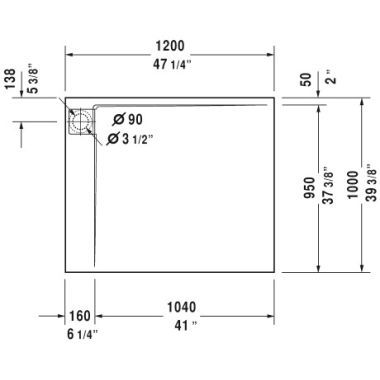 Click here to see Duravit 720176000000090 Duravit 720176000000090 P3 Comforts 47 1/4
