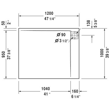 Click here to see Duravit 720177000000090 Duravit 720177000000090 P3 Comforts 47 1/4
