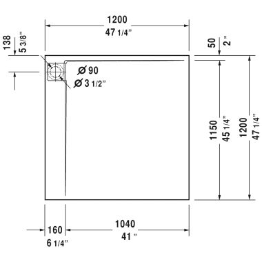 Click here to see Duravit 720178000000090 Duravit 720178000000090 P3 Comforts 47 1/4
