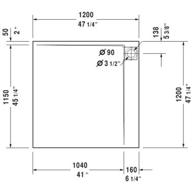 Click here to see Duravit 720179000000090 Duravit 720179000000090 P3 Comforts 47 1/4