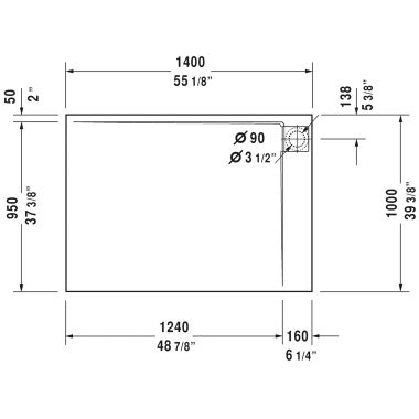 Click here to see Duravit 720181000000090 Duravit 720181000000090 P3 Comforts 55 1/8