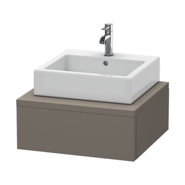 Click here to see Duravit DL674709090 Duravit DL674709090 Delos 1-Drawer Bathroom Console Cabinet - Flannel Grey