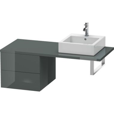Click here to see Duravit DL684603838 Duravit DL684603838 Delos 2-Drawer Console Cabinet - Dolomiti Grey High Gloss