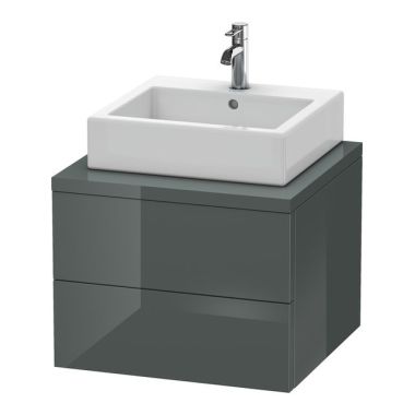 Click here to see Duravit DL684703838 Duravit DL684703838 Delos 2-Drawer Console Cabinet - Dolomiti Grey High Gloss