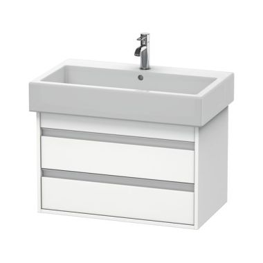 Click here to see Duravit KT663701818 Duravit Ketho 29in Floor Standing Bathroom Vanity with Two Drawers, White Matte - KT663701818