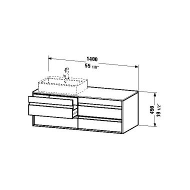 Click here to see Duravit KT6657B1414 Duravit KT6657B1414 Ketho 55 1/8