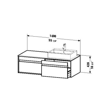 Click here to see Duravit KT6697B1414 Duravit KT6697B1414 Ketho 55 1/8