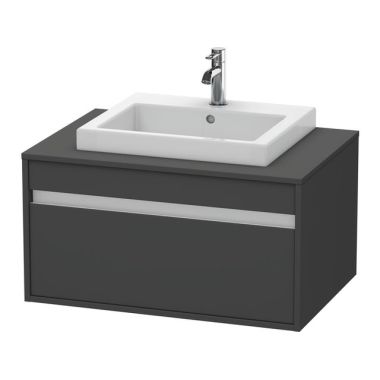 Click here to see Duravit KT679404949 Duravit Ketho 31in Floor Standing Bathroom Vanity with One Drawer, Graphite Matte - KT679404949