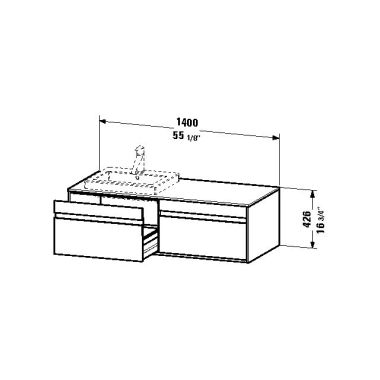 Click here to see Duravit KT6797L2222 Duravit KT6797L2222 Ketho 55 1/8