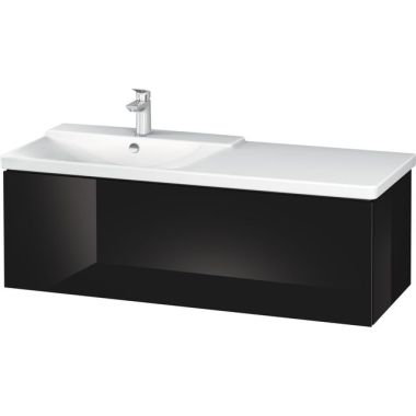 Click here to see Duravit LC615304040 Duravit L-Cube 48in Wall-Mount Single Bathroom Vanity Cabinet with Pull Out Compartment for P3 Comforts 233212, 233312 and 233412 Wash Basin, Black High Gloss (Lacquer) - LC615304040 
