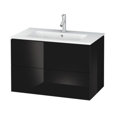 Click here to see Duravit LC624104040 Duravit L-Cube 32-/4in Wall-Mount Single Bathroom Vanity Cabinet with Two Drawers for ME by Starck 233683Wash Basin, Black High Gloss (Lacquer) - LC624104040
