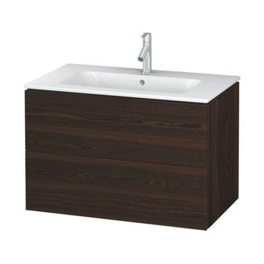 Click here to see Duravit LC624106969 Duravit L-Cube 32-/4in Wall-Mount Single Bathroom Vanity Cabinet with Two Drawers for ME by Starck 233683 Wash Basin, Brushed Walnut (Real Wood Veneer) - LC624106969 