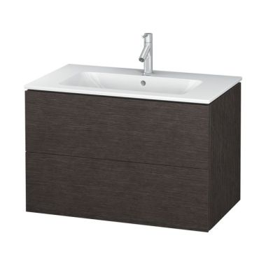 Click here to see Duravit LC624107272 Duravit L-Cube 32-/4in Wall-Mount Single Bathroom Vanity Cabinet with Two Drawers for ME by Starck 233683 Wash Basin, Brushed Dark Oak (Real Wood Veneer) - LC624107272
