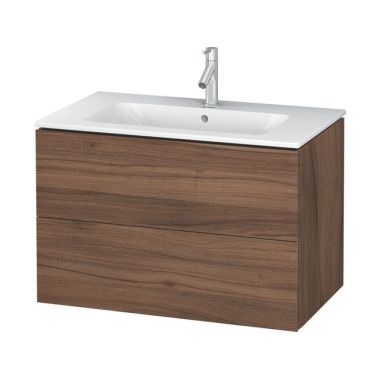 Click here to see Duravit LC624107979 Duravit L-Cube 32-/4in Wall-Mount Single Bathroom Vanity Cabinet with Two Drawers for ME by Starck 233683 Wash Basin, Natural Walnut (Decor) - LC624107979 