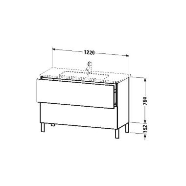 Click here to see Duravit LC662802222 Duravit LC662802222 L-Cube 48