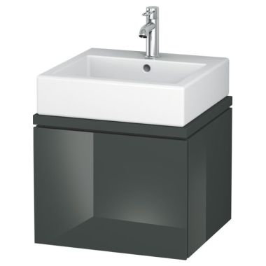 Click here to see Duravit LC681003838 Duravit LC681003838 L-Cube 1-Drawer Single Bathroom Vanity, Dolomiti Grey High Gloss Lacquer
