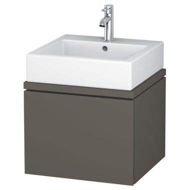 Click here to see Duravit LC681009090 Duravit LC681009090 L-Cube 1-Drawer Single Bathroom Vanity, Flannel Grey Satin Matte Lacquer