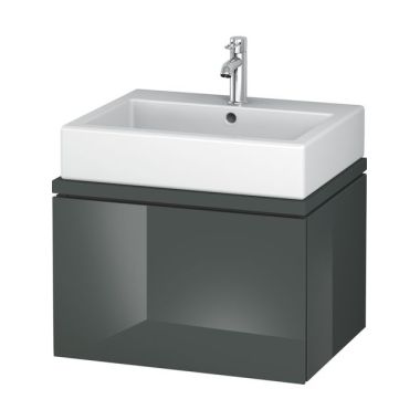 Click here to see Duravit LC681103838 Duravit LC681103838 L-Cube 1-Drawer Single Bathroom Vanity, Dolomiti Grey High Gloss Lacquer