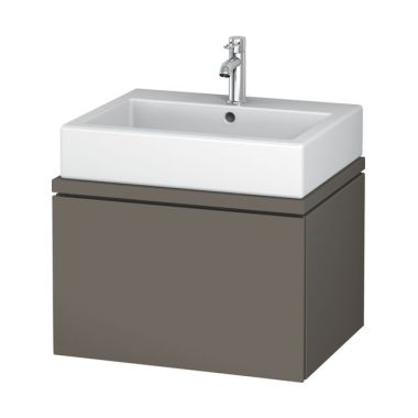 Click here to see Duravit LC681109090 Duravit LC681109090 L-Cube 1-Drawer Bathroom Vanity, Flannel Grey Satin Matte Lacquer
