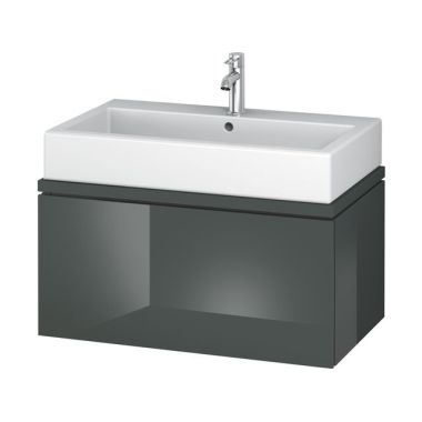 Click here to see Duravit LC681203838 Duravit LC681203838 L-Cube 1-Drawer Bathroom Vanity, Dolomiti Grey High Gloss Lacquer