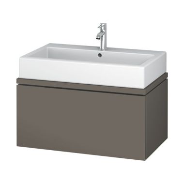Click here to see Duravit LC681209090 Duravit LC681209090 L-Cube 1-Drawer Bathroom Vanity, Flannel Grey Satin Matte Lacquer