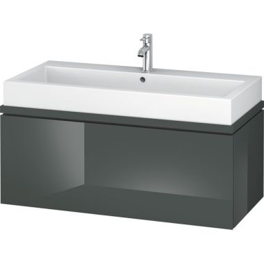 Click here to see Duravit LC681303838 Duravit LC681303838 L-Cube 1-Drawer Bathroom Vanity, Dolomiti Grey High Gloss Lacquer
