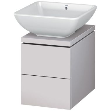 Click here to see Duravit LC681808787 Duravit LC681808787 L-Cube 2-Drawer Bathroom Vanity, White Lilac Satin Matte Lacquer