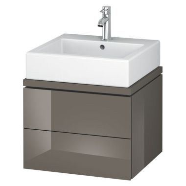 Click here to see Duravit LC682008989 Duravit LC682008989 L-Cube 2-Drawers Bathroom Vanity, Flannel Grey High Gloss Lacquer